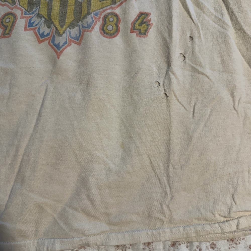 Van Halen 1984 Tour Tee - Cream Graphic Shirt - Picture 5 of 6